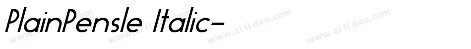 PlainPensle Italic字体转换